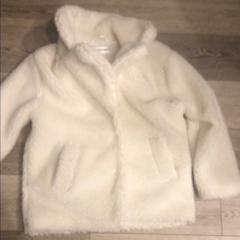 Vigoss white Cream women Sherpa teddy Jacket